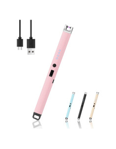 Encendedor Eléctrico Koulate Oro Rosa Recargable a Prueba de Viento