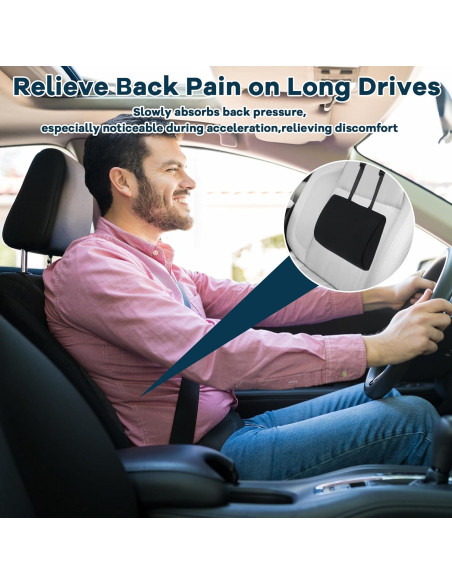 Almohada de Soporte Lumbar ROYALAY para Coche y Oficina 28x20cm