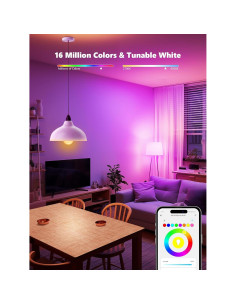 Bombillas Inteligentes Brizled RGBWW E26 A19 9W 806LM Paquete de 4 2