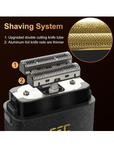 Afeitadora Eléctrica GEC C-8010 2-en-1 Recargable con LED 2