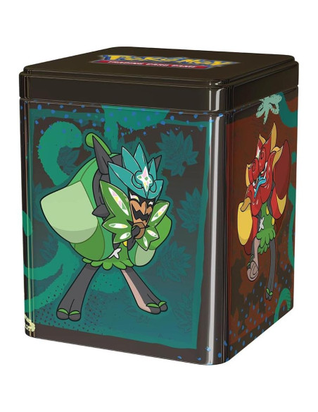 Lata Apilable Pokémon TCG - 3 Paquetes + Stickers Aleatorios Lata Apilable Pokémon TCG - 3 Paquetes + Stickers Aleatorios