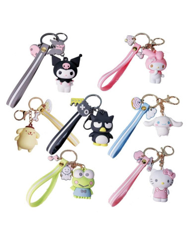 Conjunto de 7 llaveros Kawaii Anime - Accesorios para Mujeres