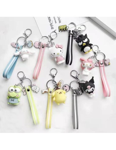 Conjunto de 7 llaveros Kawaii Anime - Accesorios para Mujeres