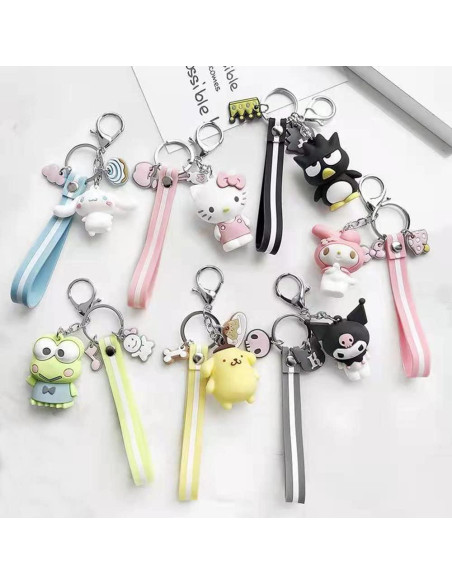 Conjunto de 7 llaveros Kawaii Anime - Accesorios para Mujeres