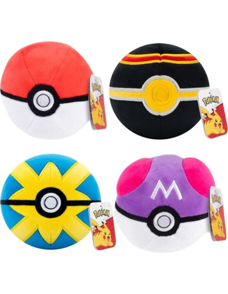 Peluches de Poké Ball Pokémon Jazwares - 2 Pack 12.7 cm