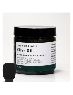 Set Jabón Negro Marroquí Arganier Noir con Aceite de Oliva y Guante Kessa