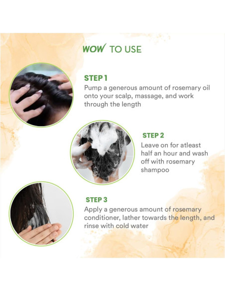 Aceite para el Cabello WOW Ciencia de la Piel 192.78 ml - Biotina y Romero