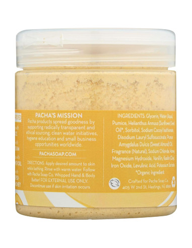 Crema Exfoliante Corporal Pacha Jabón Vainilla Almendra 226g