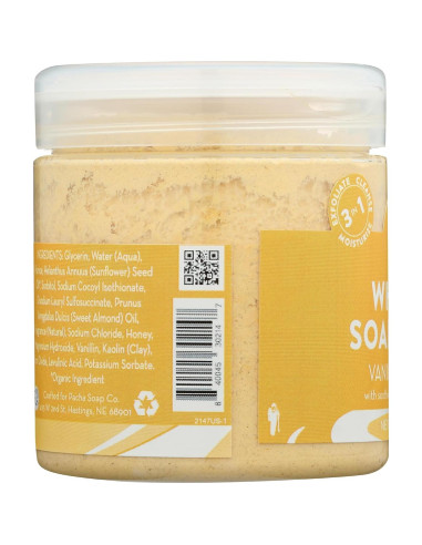 Crema Exfoliante Corporal Pacha Jabón Vainilla Almendra 226g