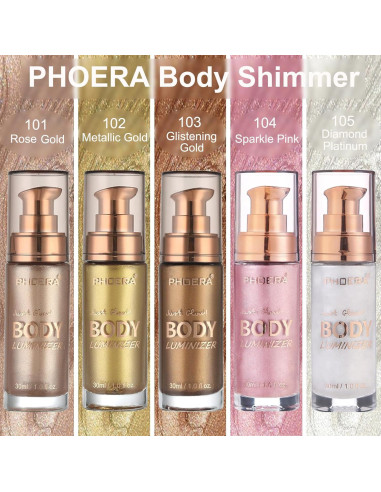 PHOERA Aceite Iluminador Bronceador para Cuerpo 28g