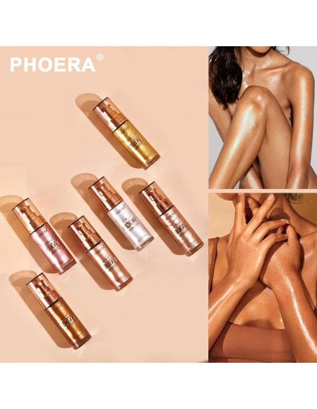 PHOERA Aceite Iluminador Bronceador para Cuerpo 28g
