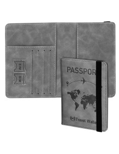 Funda de Pasaporte NISUN con Protección RFID - Gris