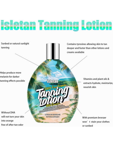 Loción bronceadora oscura Isletan 400ml para interiores y exteriores