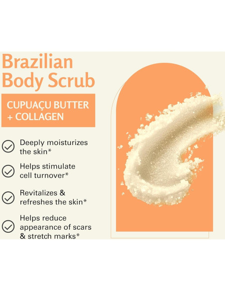 Exfoliante Corporal Brasileño M3 Naturals 453 g Hidratante