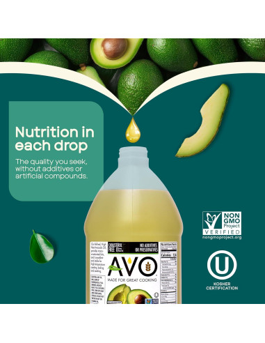 Aceite de Aguacate AVO No OGM 1.89 L Sin Conservantes