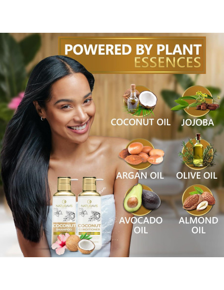 Juego de Champú y Acondicionador Naturavis Coco 1.31kg Hidratante