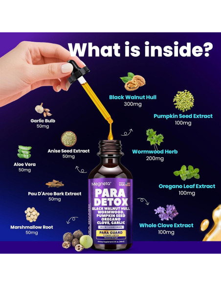 Gotas Herbales Nuez Negra 300mg Ajenjo 200mg - MEGNETA Gotas Herbales Nuez Negra 300mg Ajenjo 200mg - MEGNETA