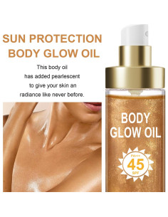 Aceite Brillante Corporal GADMLURY SPF 45 109.8 ml Ámbar 2