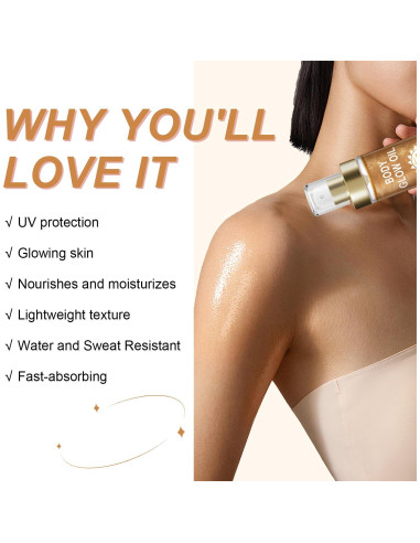 Aceite Brillante Corporal GADMLURY SPF 45 109.8 ml Ámbar