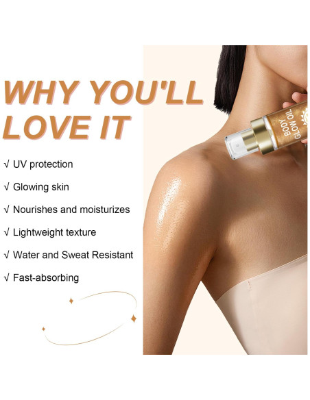 Aceite Brillante Corporal GADMLURY SPF 45 109.8 ml Ámbar