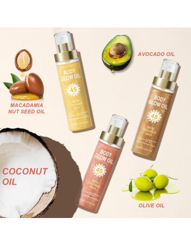 Aceite Brillante Corporal GADMLURY SPF 45 109.8 ml Ámbar