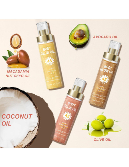 Aceite Brillante Corporal GADMLURY SPF 45 109.8 ml Ámbar