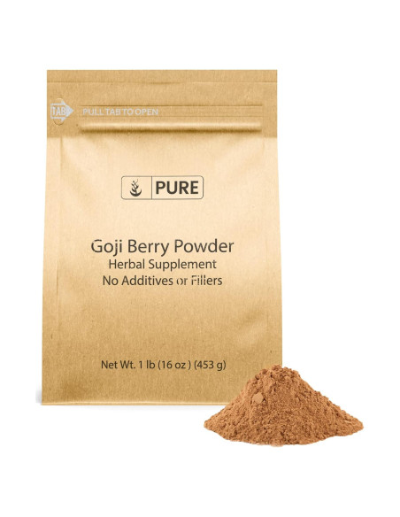 Polvo de Baya de Goji Wolfberry 454g Suplemento Herbal Puro Polvo de Baya de Goji Wolfberry 454g Suplemento Herbal Puro