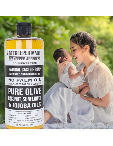 Jabón de Castilla Natural Beekeeper Made 946 ml Sin Fragancia