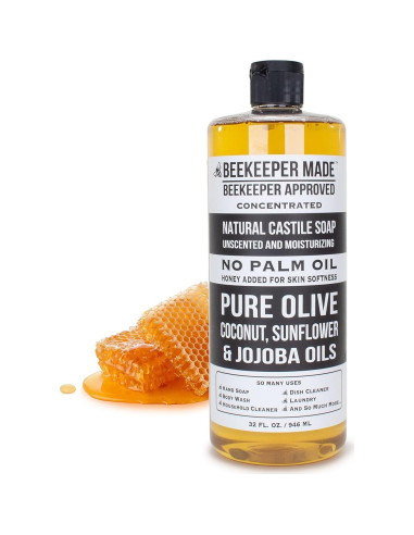 Jabón de Castilla Natural Beekeeper Made 946 ml Sin Fragancia