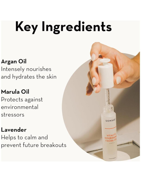 Aceite Facial Nutritivo Sonage Vitality 14.79 ml - Hidratante