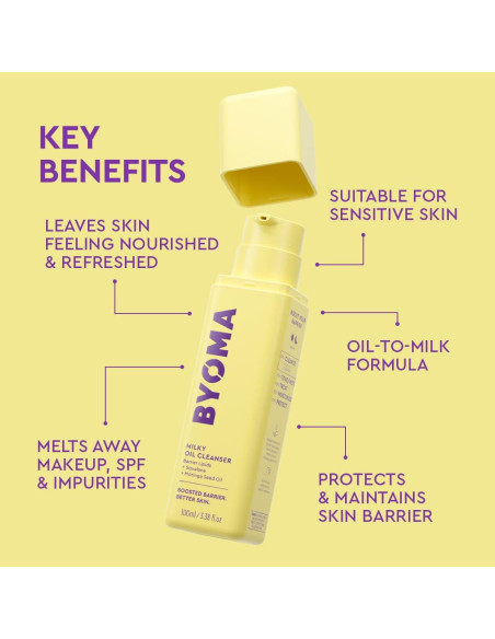 Limpiador Facial Aceite Lechoso BYOMA 100 ml - Hidratante Piel Sensible