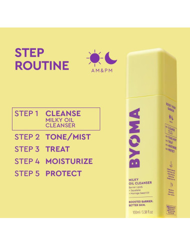 Limpiador Facial Aceite Lechoso BYOMA 100 ml - Hidratante Piel Sensible