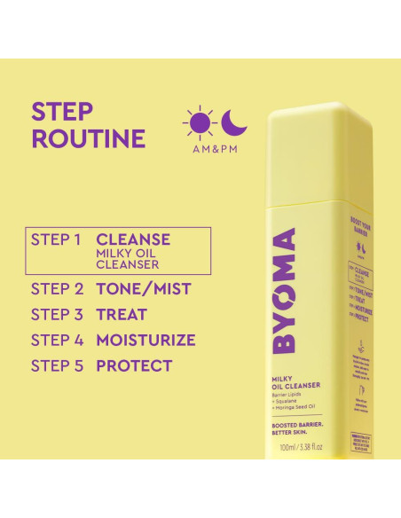 Limpiador Facial Aceite Lechoso BYOMA 100 ml - Hidratante Piel Sensible