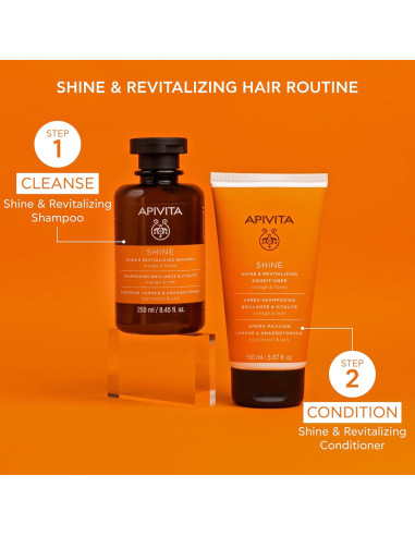 Champú Brillante Apivita 250 mL con Naranja y Miel