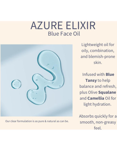 Aceite Facial Hidratante De Selva Azure Elixir 28.35 ml