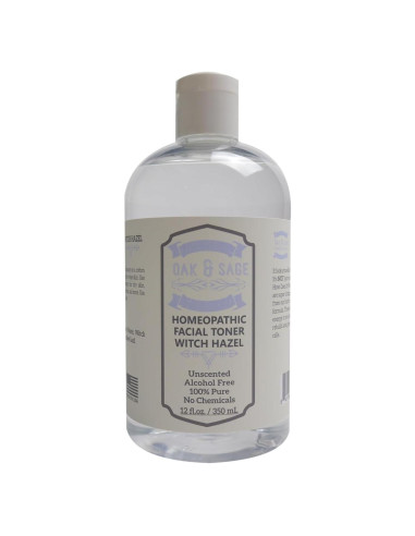 Tónico Facial Homeopático Oak & Sage Hamamelis 354ml Sin Fragancia