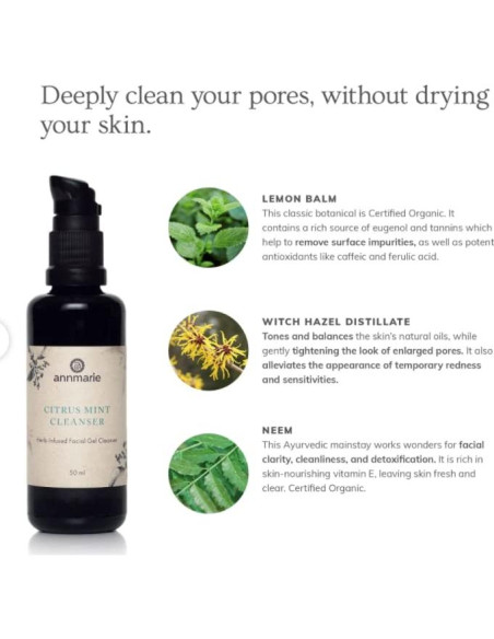 Limpiador Facial Orgánico Annmarie Skin Care 50 ml Piel Grasa