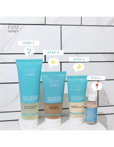 Hey Honey Be Clear - Tratamiento Nocturno para Acné 28 g