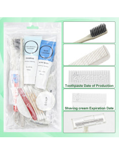 Kits de Aseo Personal Desechables RSQAZQ - 60 Unidades Viaje 2