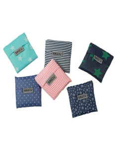 Bolsas de Tela Reutilizables BAIYA Plegables Ecológicas 6 Pzas
