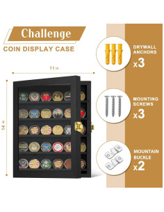 Estuche de Exhibición de Monedas GYaozii 27.94x35.56cm Madera 2