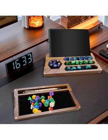 Caja de Dados de Nogal SENONAPO 2 Pcs 12.2x22.9x4.1cm