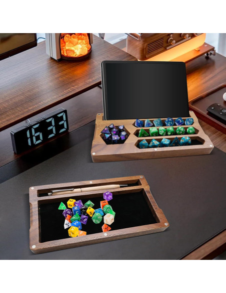 Caja de Dados de Nogal SENONAPO 2 Pcs 12.2x22.9x4.1cm