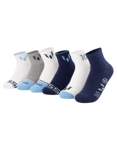 Calcetines de Tobillo Messi para Niños - Paquete de 6 - Suaves y Elásticos