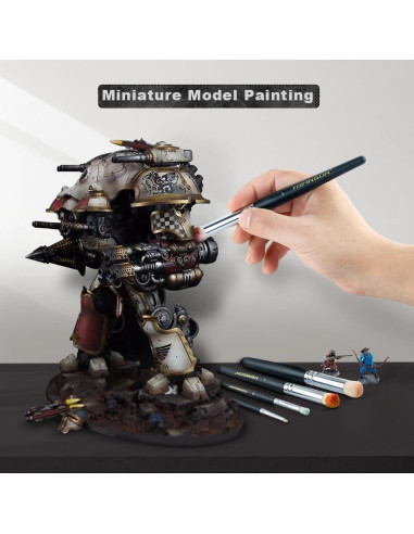 Set de Pinceles Secos Transon 8 Piezas para Miniaturas