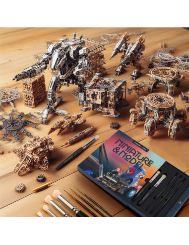 Set de Pinceles Secos Transon 8 Piezas para Miniaturas