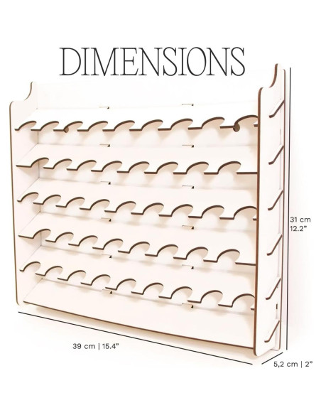 Organizador de Pinturas Hartem - Soporte Acrílico Pared 43 Botellas