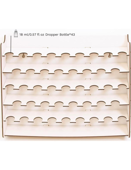 Organizador de Pinturas Hartem - Soporte Acrílico Pared 43 Botellas