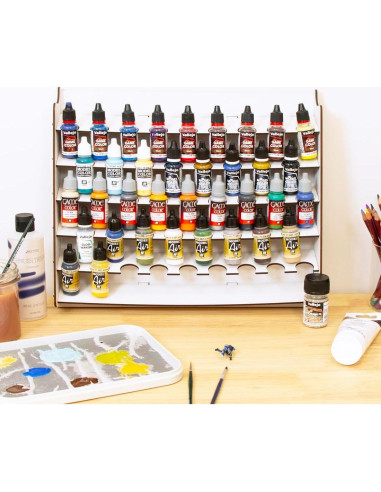 Organizador de Pinturas Hartem - Soporte Acrílico Pared 43 Botellas