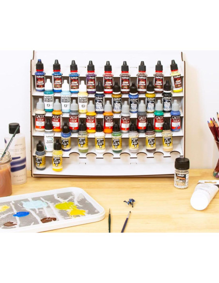 Organizador de Pinturas Hartem - Soporte Acrílico Pared 43 Botellas